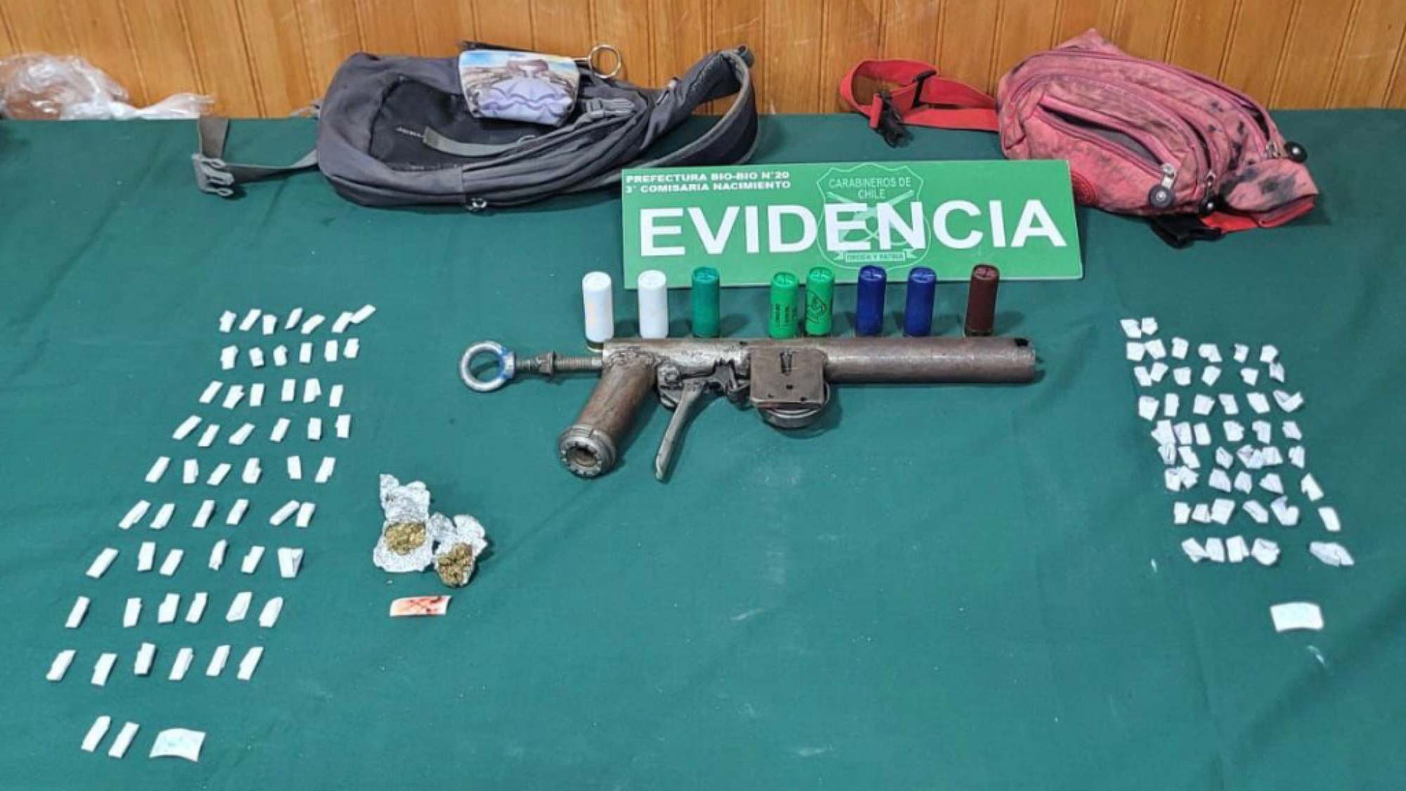 Allanamiento logró incautar arma munición y drogas en Nacimiento La