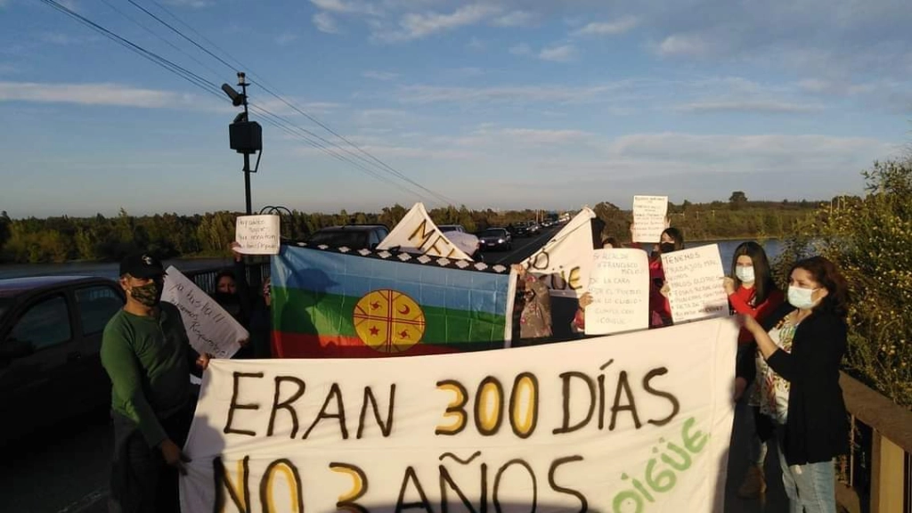 103, protesta de vecinos en Coigüe, 