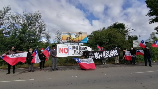 Vecinos de El Ciruelo Sur volvieron a protestar por faenas de instalación de parque eólico