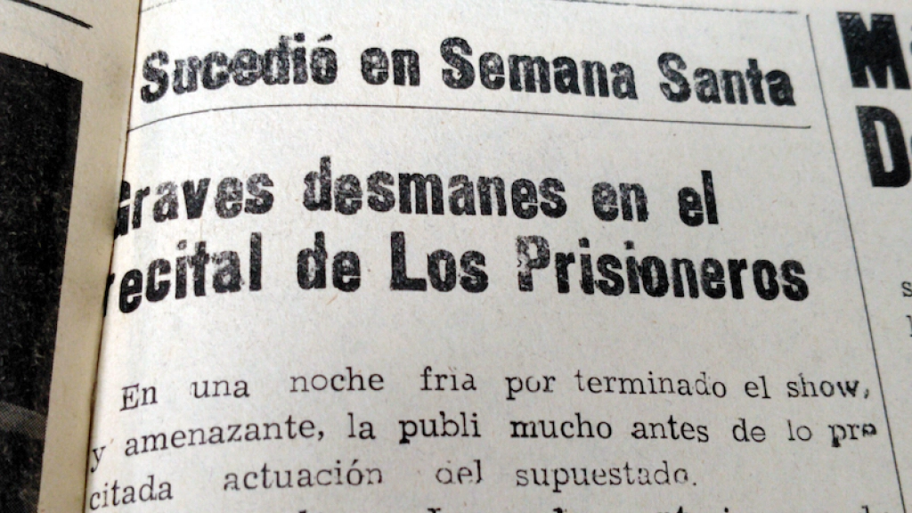 3, titular sobre desmanes e incidentes en recital de Los Prisioneros, 