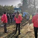 Foto hoy, Autoridades de Gobierno en la comuna de Los Ángeles en actividad de difusión de la campaña “Con Contrato, los subsidios y bonos se mantienen”.
