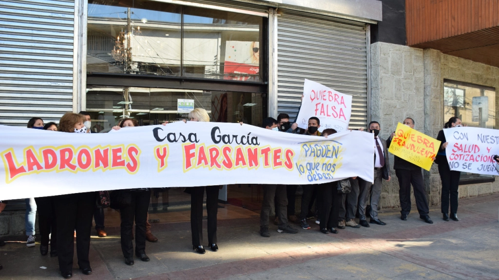 Protesta trabajadores Casa García, 
