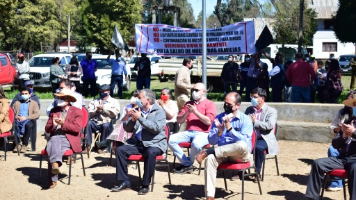 El Peral: vecinos se manifestaron contra planta de tratamiento de aguas servidas