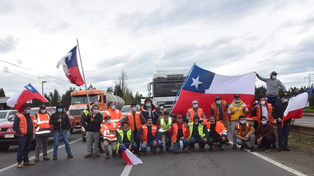 Manifestacion Paro Camioneros Trabajadores forestales (26), 