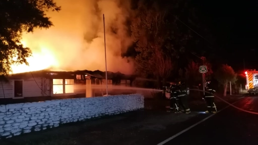 Incendio daña Retén de Carabineros en Rucalhue