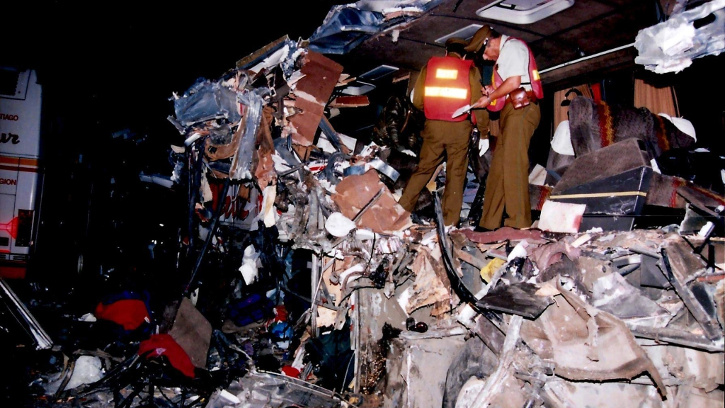 11, accidente de tránsito salida norte de Los Angeles, 1999, 