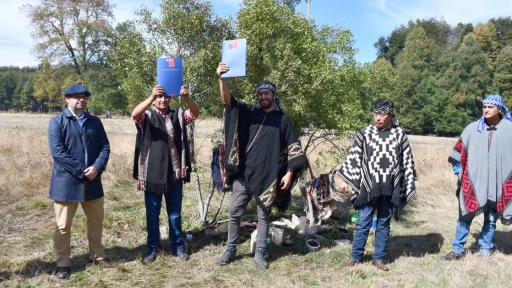Entregan 940 hectáreas de tierras a comunidad mapuche pehuenche