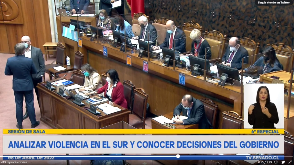 10-1, sesión por situación de violencia en el sur (1), 