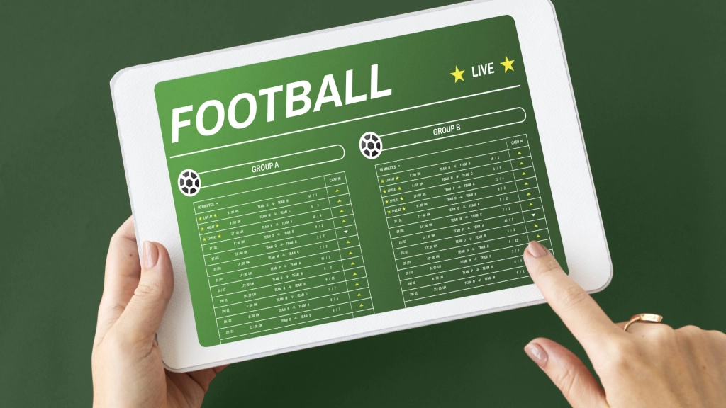 Gambling Football Game Bet Concept,  
