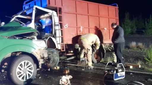 Antuco: Un camión protagonizó choque frontal con vehículo policial