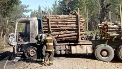 Lumaco: Sujetos golpean a conductor de camión y queman vehículo de carga