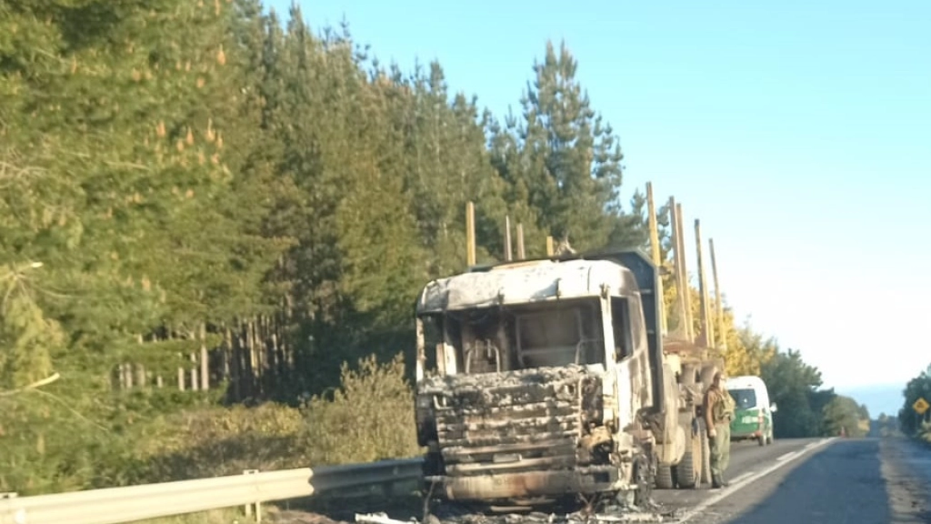 camión quemado, 
