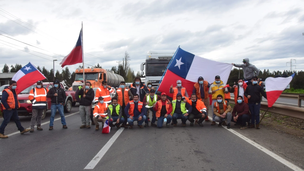 Manifestacion Paro Camioneros Trabajadores forestales (25), 