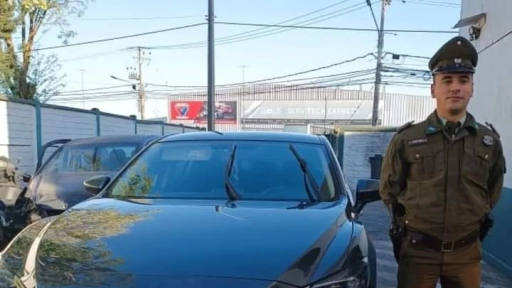 Recuperan vehículo robado en el sector sur de Los Ángeles