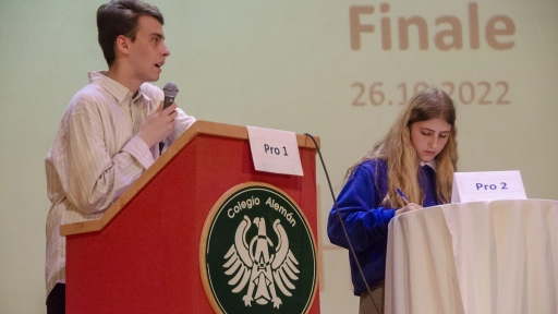 Estudiante angelino obtuvo tercer lugar en competencia sudaméricana de debate en alemán