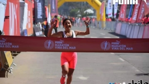 La angelina Johana Rivas en 42K logró podio en la Maratón de Viña del Mar