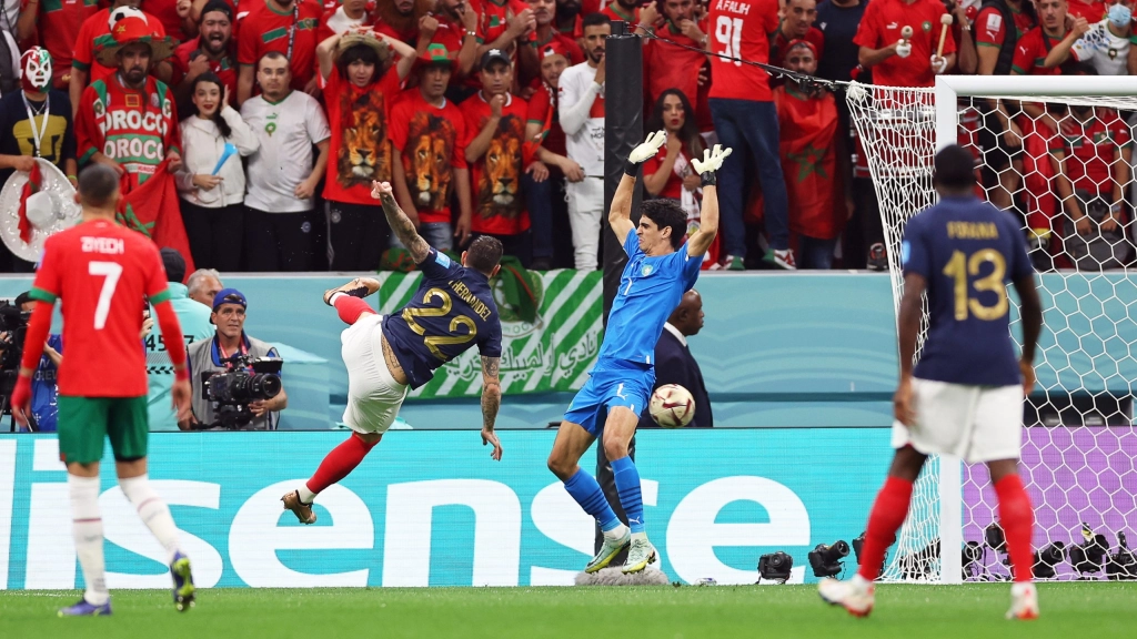 1-0. Theo Hernández adelanta a Francia al descanso, EFE/EPA/Tolga Bozoglu