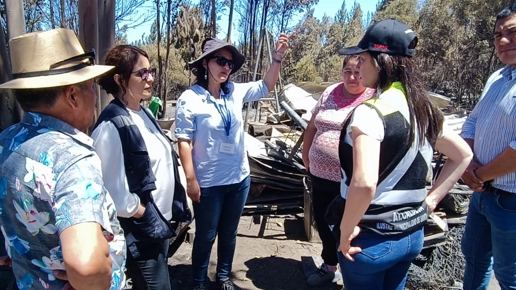  / Autoridades del Ministerio de Agricultura visitaron la zona del siniestro para escuchar las necesidades de los agricultores afectados en Santa Juana y Nacimiento