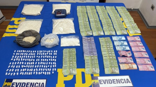 Allanamiento en Talcahuano dejó dos detenidos y más de tres kilos de cocaína incautados