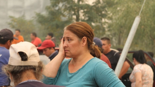 GALERÍA: Así se vivió la evacuación de incendio en Yumbel Estación