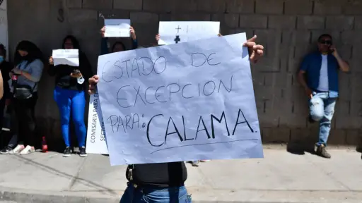 Paro en Calama: Protestas y bloqueos de carreteras se registran debido a la delincuencia