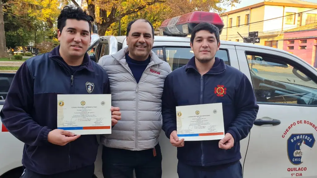 Bomberos de Quilaco logran certificación en investigación de incendios, cedida