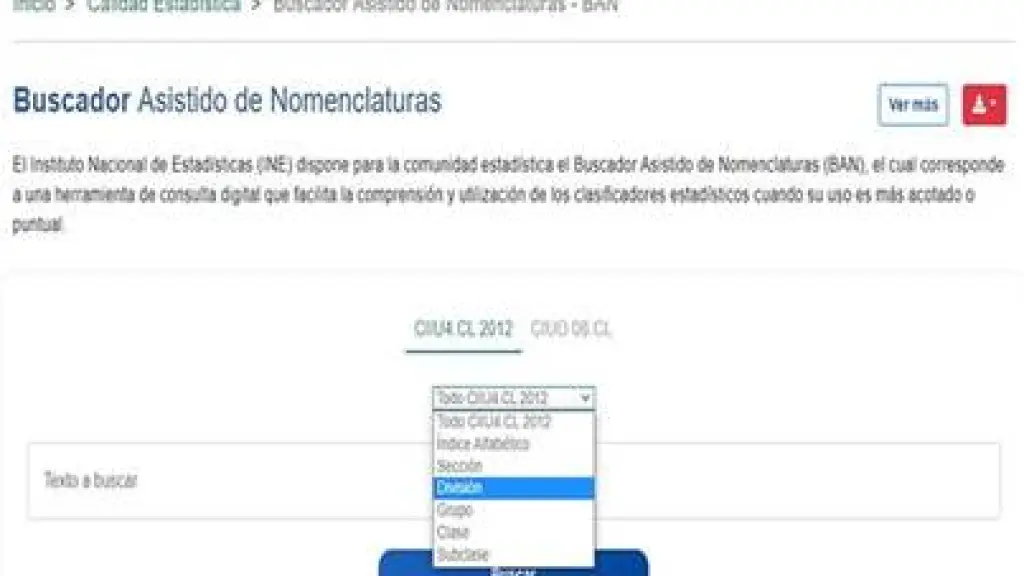 Buscador Asistido de Nomenclaturas