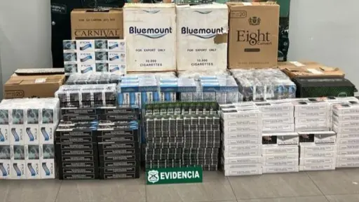 Mas de 13 millones en cigarros de contrabando fueron decomisados tras fiscalización en Arauco