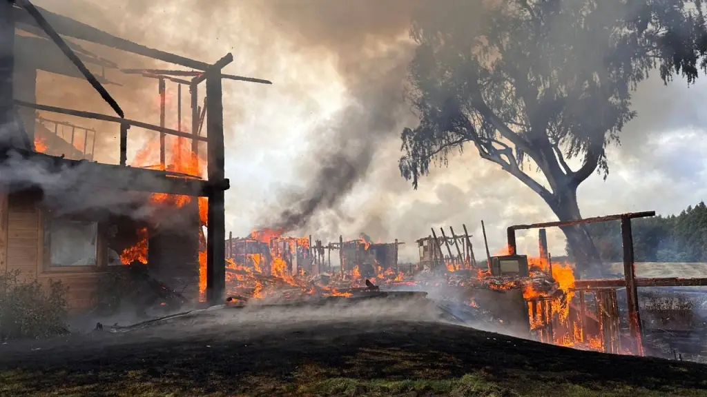 Incendio casa patronal de Mulchén 1 / 