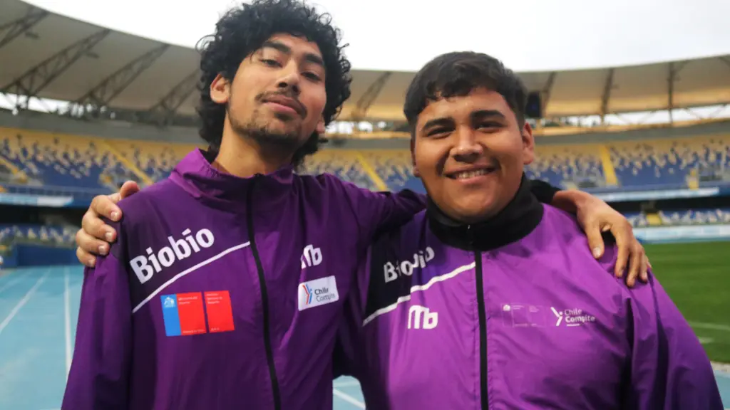 David Pérez y Daniel Briceño, dos de los tres deportistas del Biobío que competirán en Bogotá., Mindep