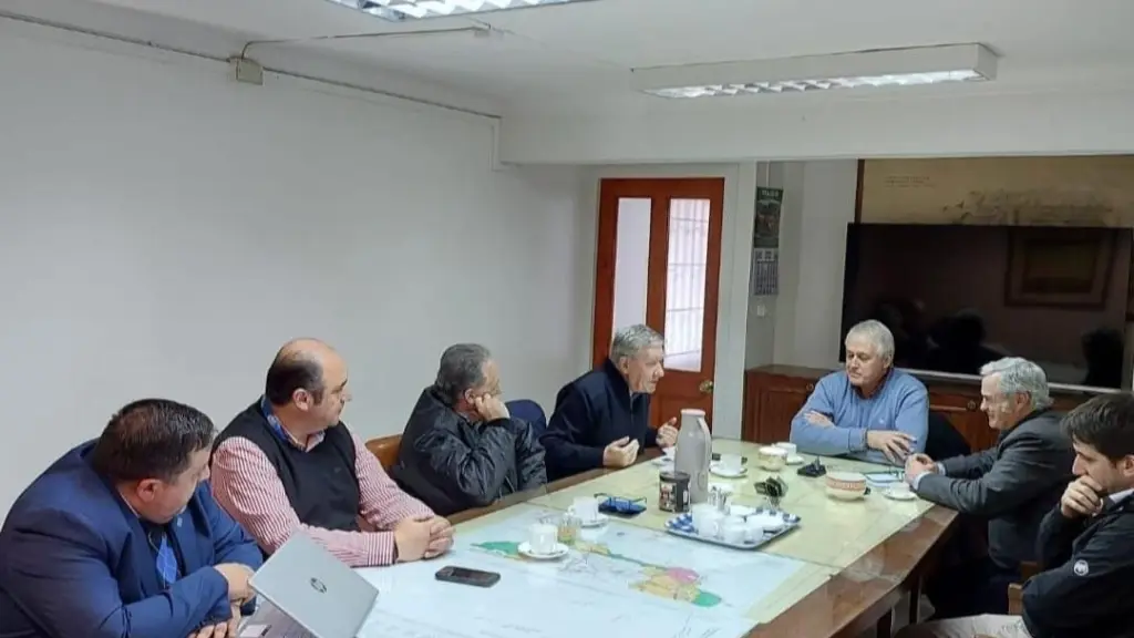 Un aspecto de la reunión de Corbiobío con gremios de la provincia., Corbiobío