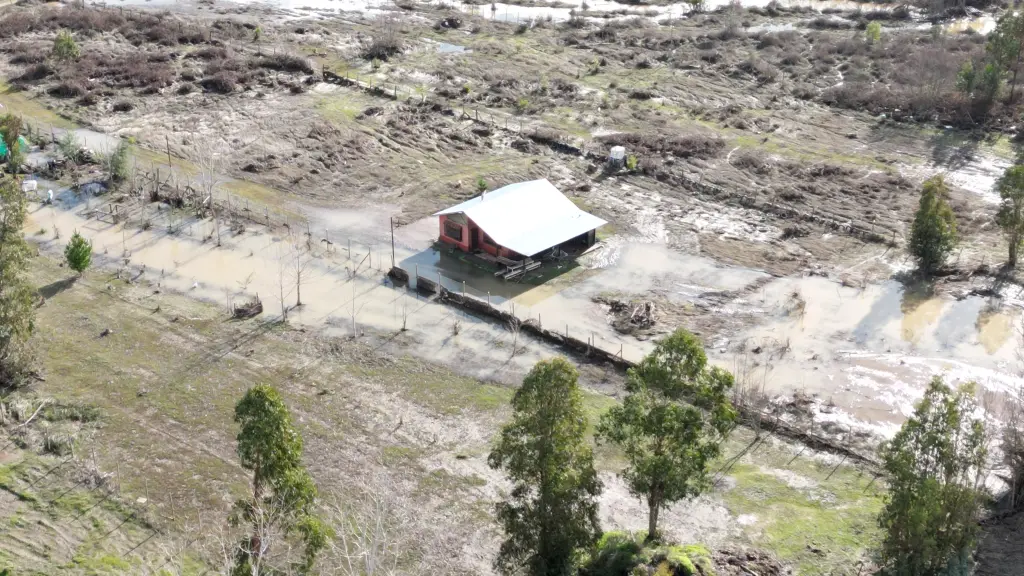Los sistemas de riego agrícola sufrieron grandes daños, además de aquellos casos en los que se perdieron huertos de hortalizas y cultivos por las inundaciones.
