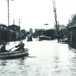 Una de las inundaciones del estero Quilque en la década del 50., Archivo La Tribuna