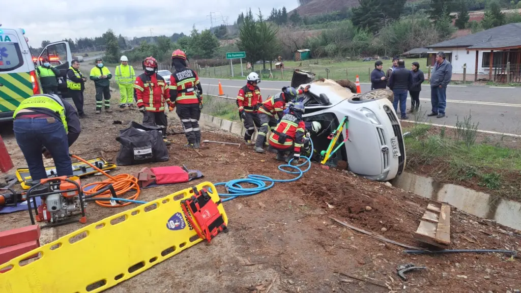 Accidente fatal en Mulchén, Cuerpo de Bomberos Mulchén