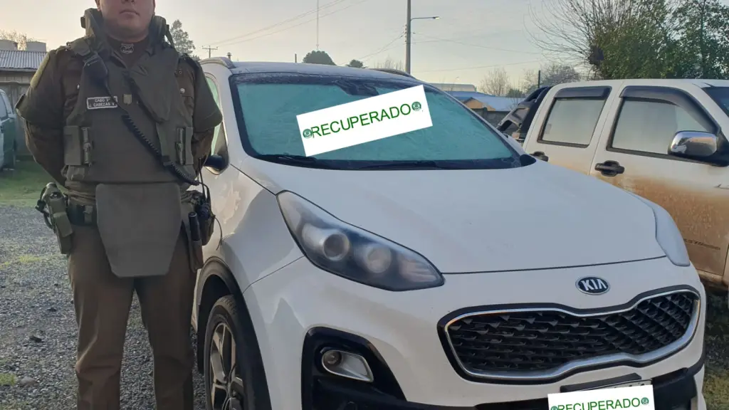 Vehículo recuperado por Carabineros