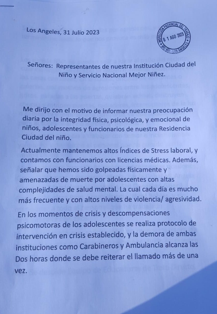Carta de funcionarios / La Tribuna