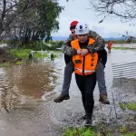 Evacuaciones por desbordes de ríos, Carabineros
