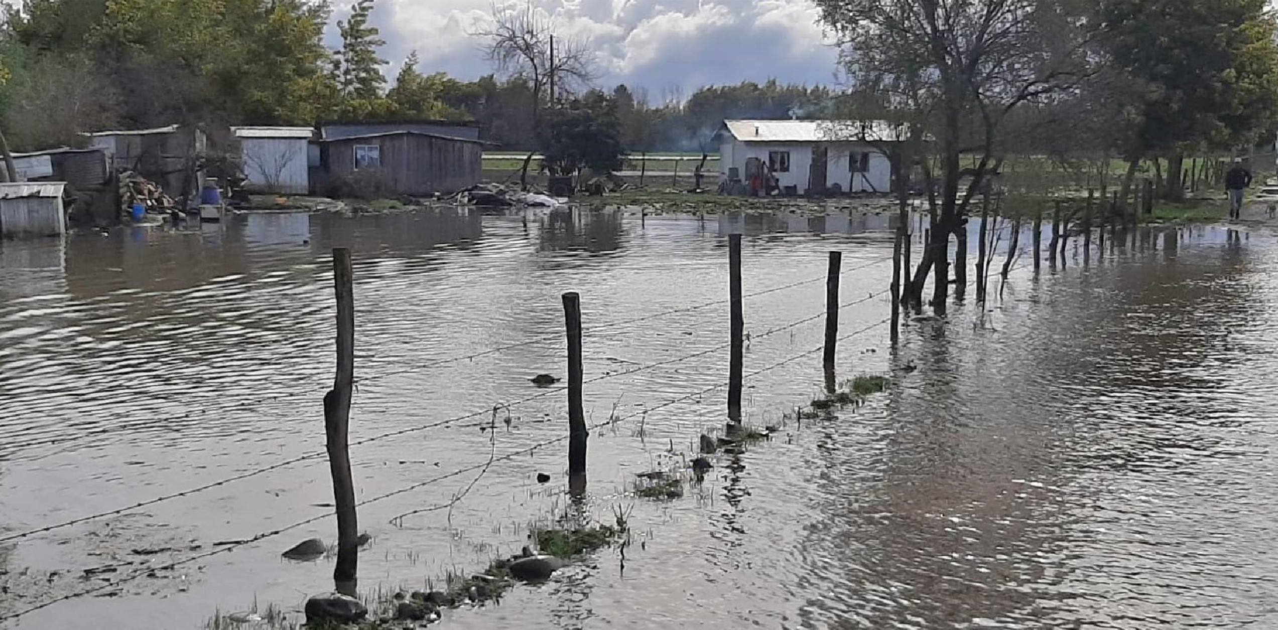 Viviendas inundadas en Santa Bárbara / Cedida