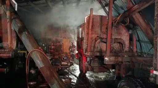 Seis maquinarias destruidas dejó ataque incendiario en Ercilla