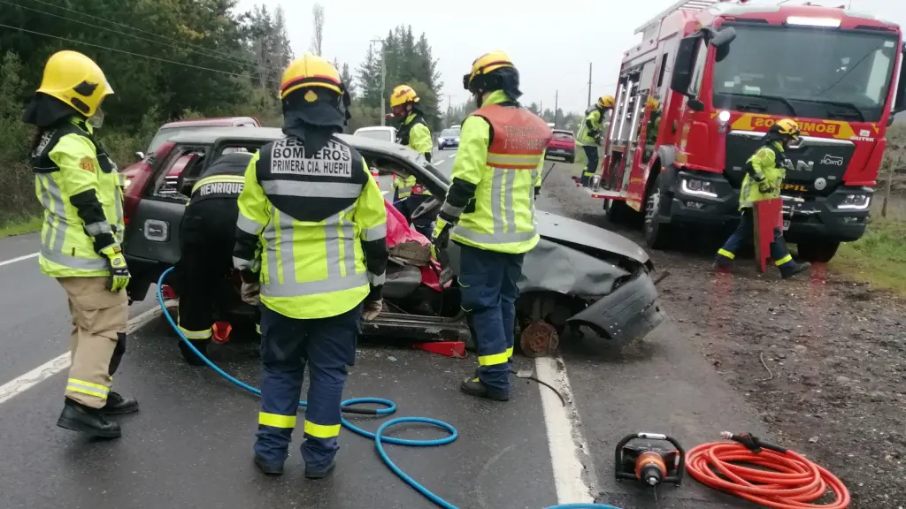 Simulacro de accidente de tránsito se realizó en Tucapel