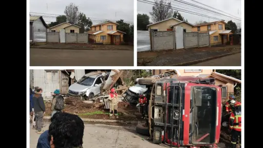 Reconstruyen vivienda destruida tras accidente vehicular de camión tolva en Mulchén 