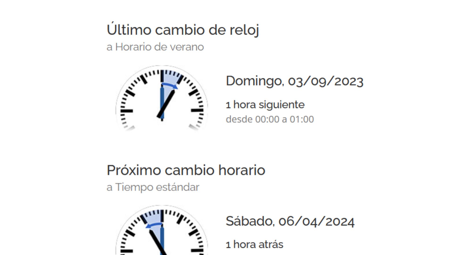 Cambio de hora en Chile / La Tribuna