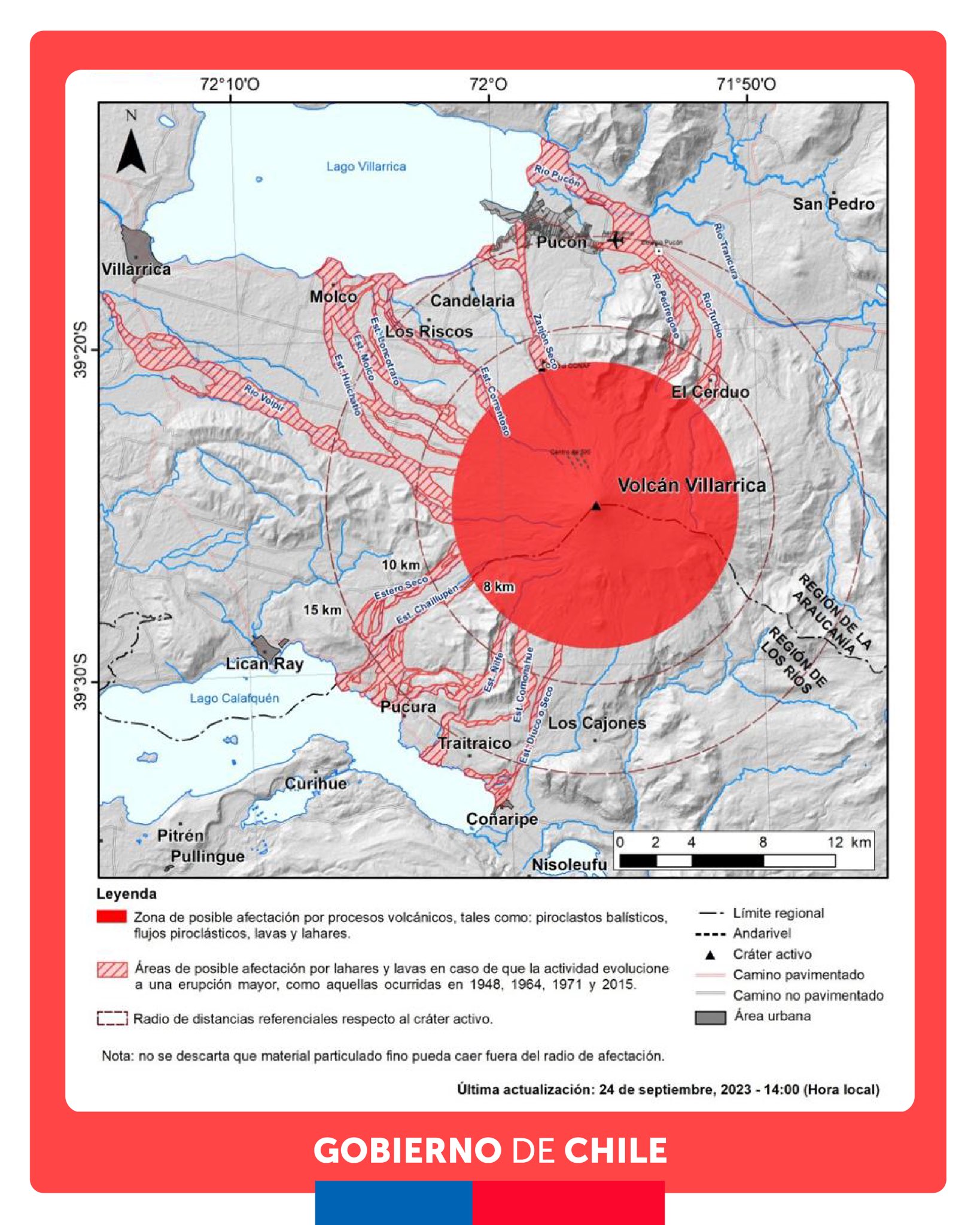Mapa Volcán / Gobierno de Chile