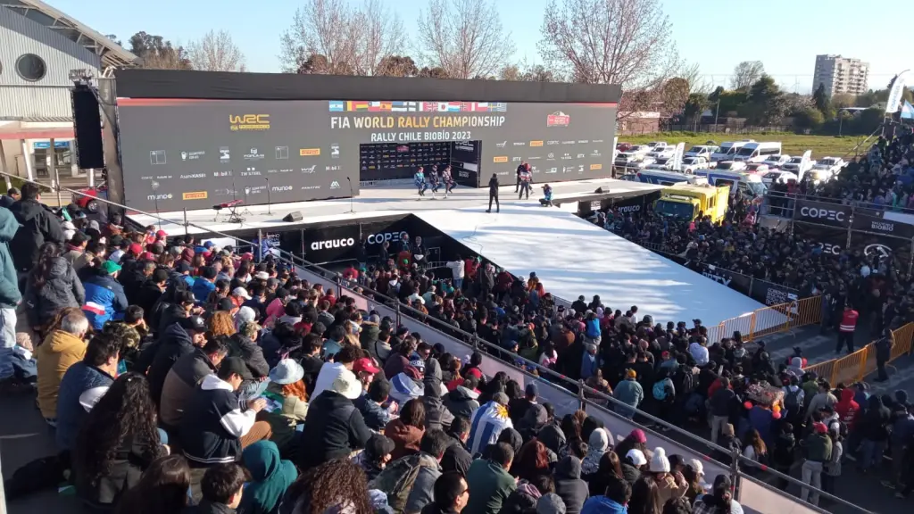 Largada protocolar Rally Chile Biobío 2023, La Tribuna