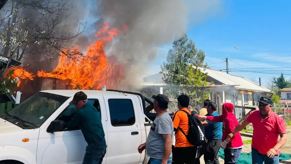 Incendio en Mulchén, Redes sociales
