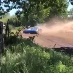 Captura de video sobre accidente en torneo de automovilismo., Cedida