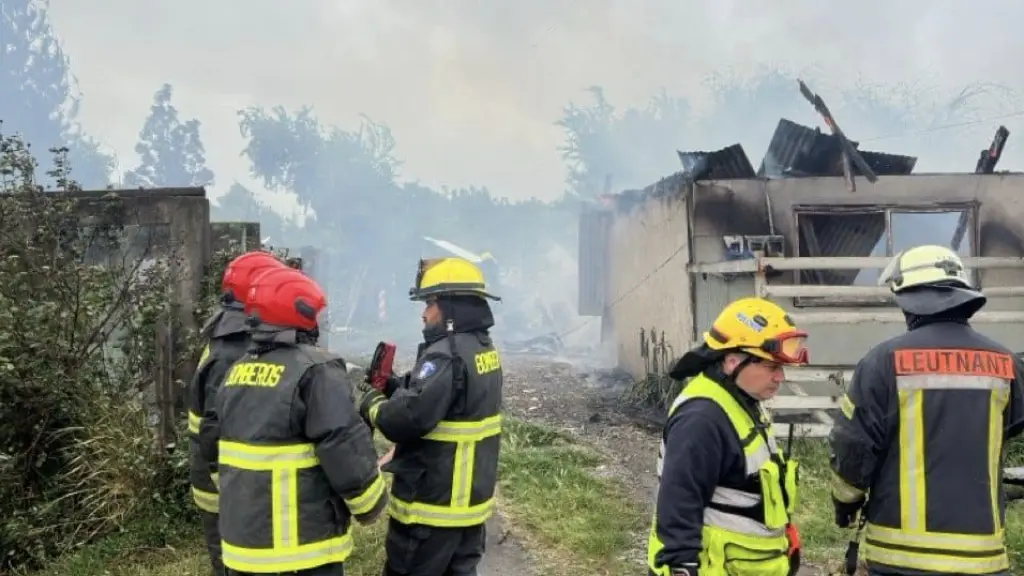 Incendio en San Carlos Purén  / Cuerpo Bomberos Mulchén