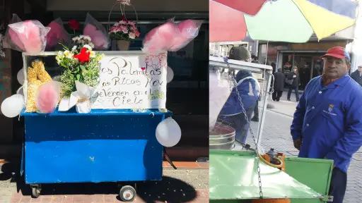 Hasta pronto papito: Despiden a palomero fallecido con lindo homenaje en su carrito 