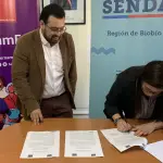 Firma de protocolo Senda y Sernameg, Cedida.