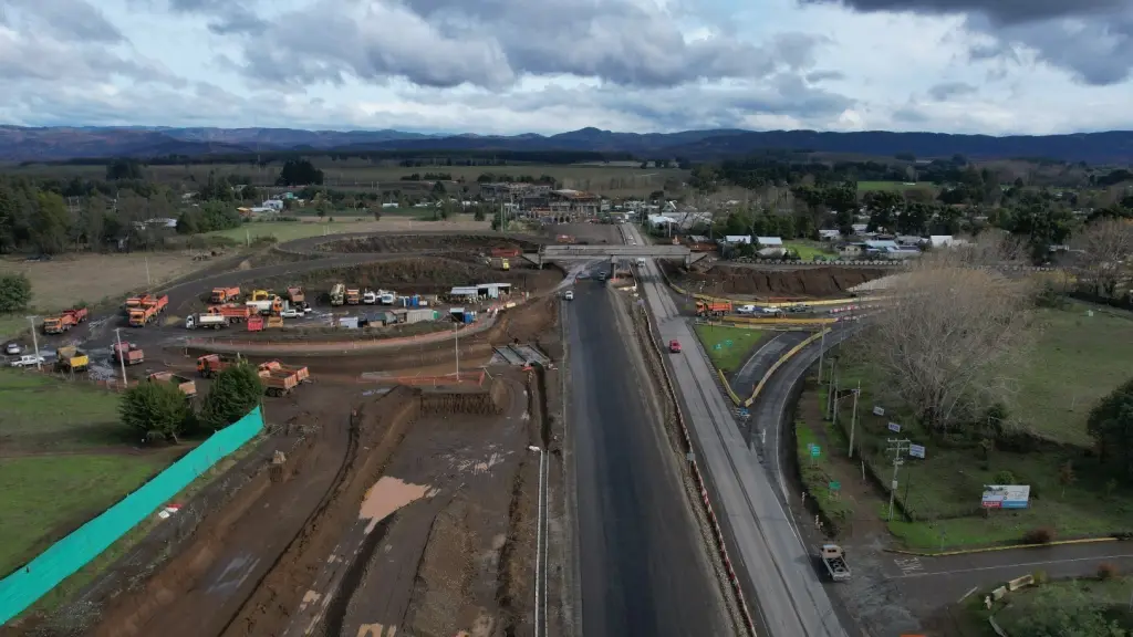 Parte de los trabajos de consstrucción d ela Ruta Nahuelbuta., Cedida/ MOP